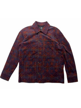 Banana Republic Men's Corduroy Chore Coat Red Paisley Size M